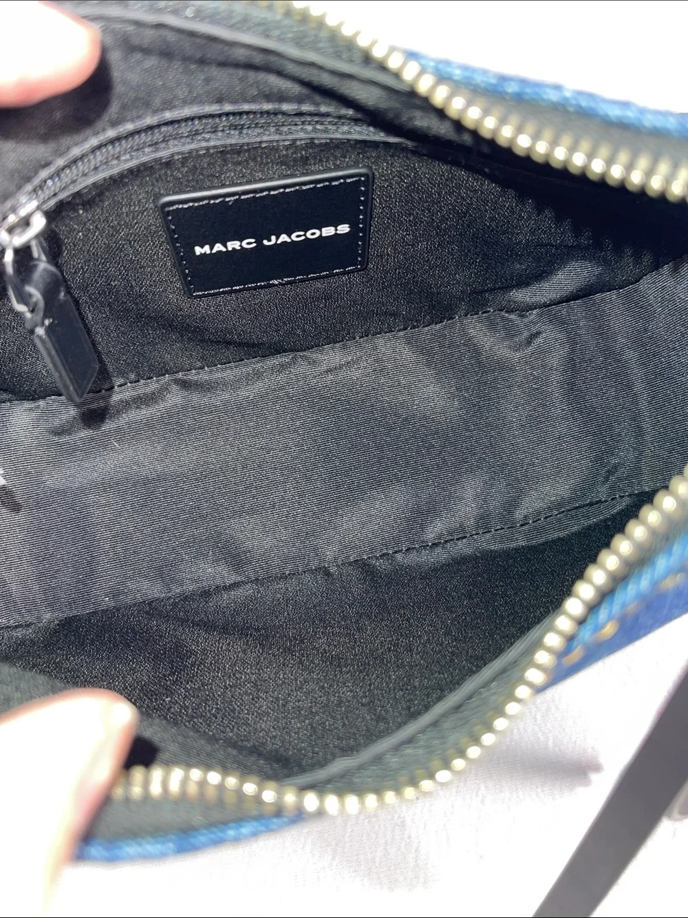 Marc Jacobs Drifter Denim Convertible Shoulder Crossbody Bag Blue